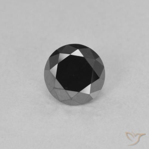 0.52ct Naturel Noire Diamant, Tour, Opaque