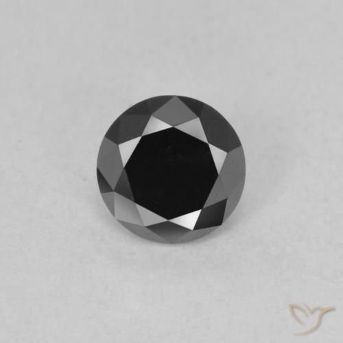 0.59ct Naturel Noire Diamant, Tour, Opaque