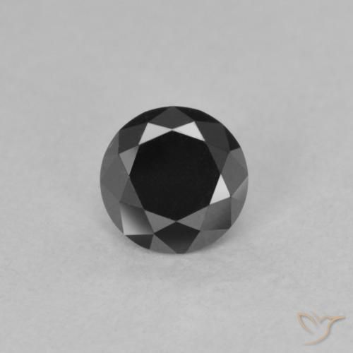 0.57ct Naturel Noire Diamant, Tour, Opaque
