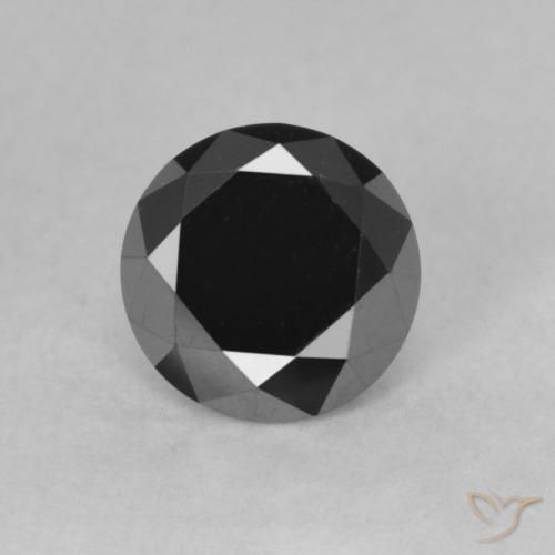 0.85ct Naturel Noire Diamant, Tour, Opaque