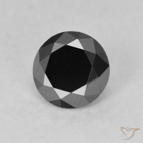0.78ct Naturel Noire Diamant, Tour, Opaque