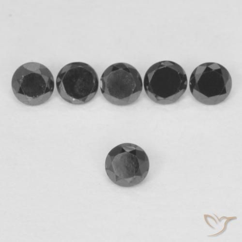Diamant Noire naturelle Tour, 0.05 ct, Opaque