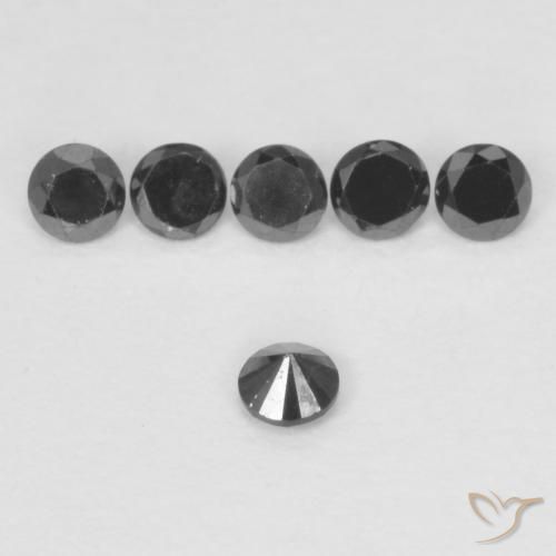 Diamant Noire naturelle Tour, 0.05 ct, Opaque