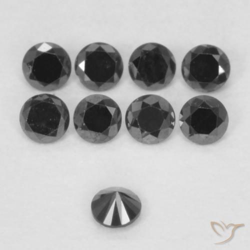 Diamant Noire naturelle Tour, 0.02 ct, Opaque