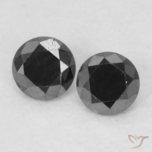 0.12ctw Naturel Noire Diamant, Tour, Opaque