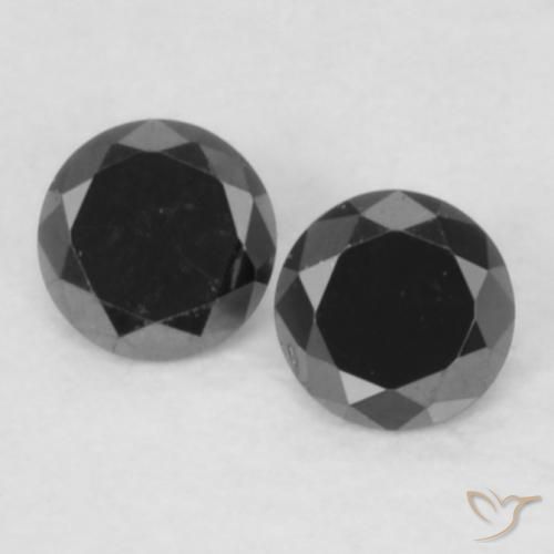 0.11ctw Naturel Noire Diamant, Tour, Opaque