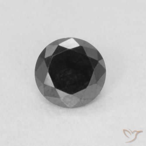 0.06ct Naturel Noire Diamant, Tour, Opaque