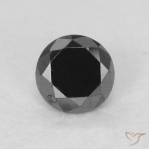0.05ct Naturel Noire Diamant, Tour, Opaque