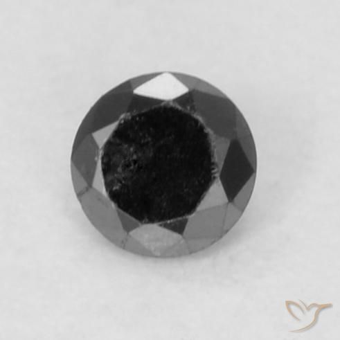 0.04ct Naturel Noire Diamant, Tour, Opaque