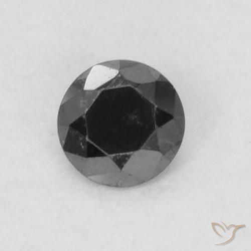 0.05ct Naturel Noire Diamant, Tour, Opaque