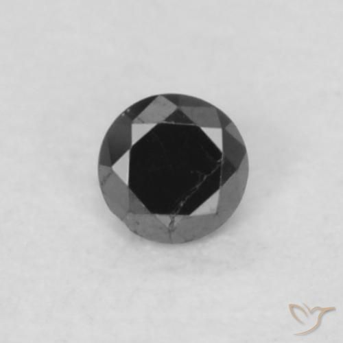 0.04ct Naturel Noire Diamant, Tour, Opaque