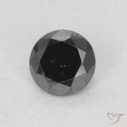 0.05ct Naturel Noire Diamant, Tour, Opaque