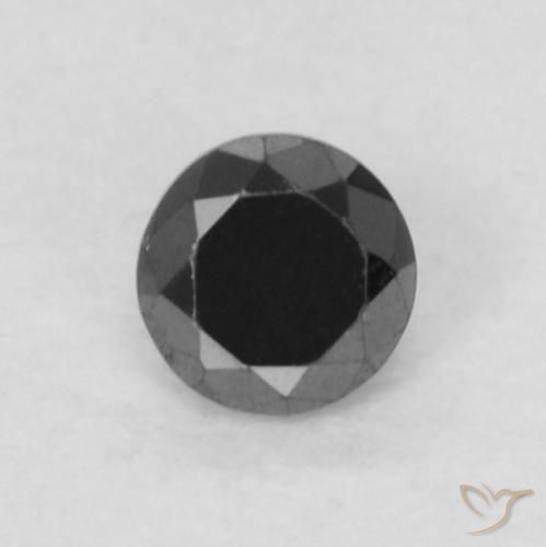0.06ct Naturel Noire Diamant, Tour, Opaque
