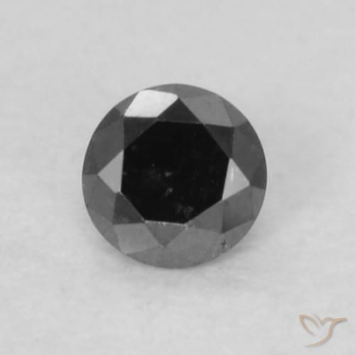 0.05ct Naturel Noire Diamant, Tour, Opaque