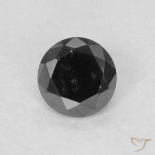 0.05ct Naturel Noire Diamant, Tour, Opaque