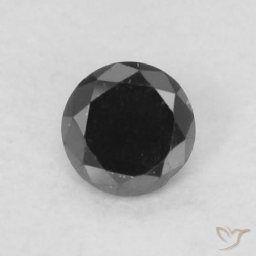 0.05ct Naturel Noire Diamant, Tour, Opaque