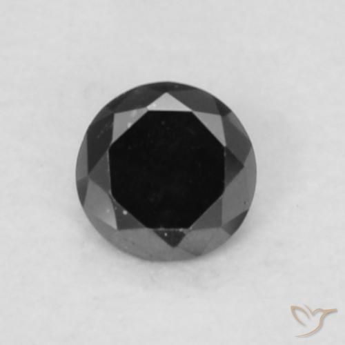 0.05ct Naturel Noire Diamant, Tour, Opaque