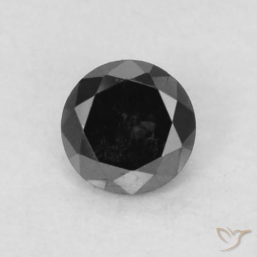 0.05ct Naturel Noire Diamant, Tour, Opaque