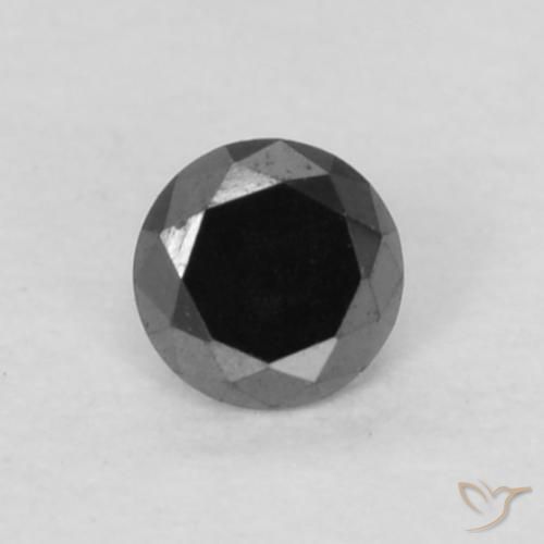 0.06ct Naturel Noire Diamant, Tour, Opaque