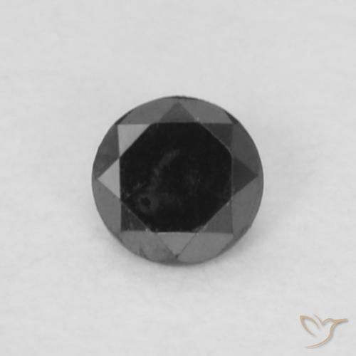 0.04ct Naturel Noire Diamant, Tour, Opaque