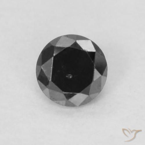 0.05ct Naturel Noire Diamant, Tour, Opaque