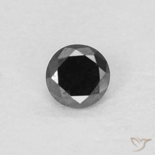 0.05ct Naturel Noire Diamant, Tour, Opaque