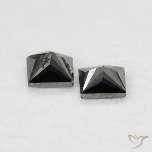 Shop natural 0.10ct Noire Diamant gems, Carré, from Inde at GemSelect. In stock, global shipping!