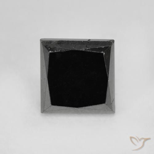 1.07ct Naturel Noire Diamant, Carré, Opaque