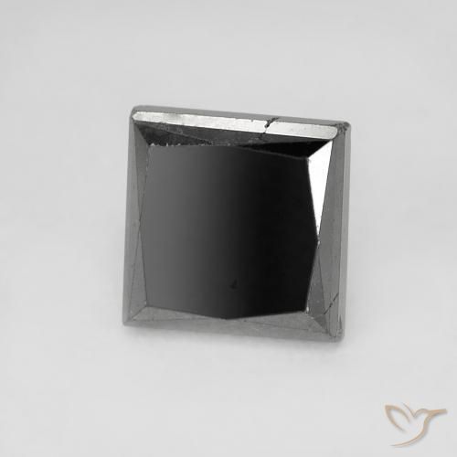 Diamant Noire naturelle Carré, 1.07 ct, Opaque