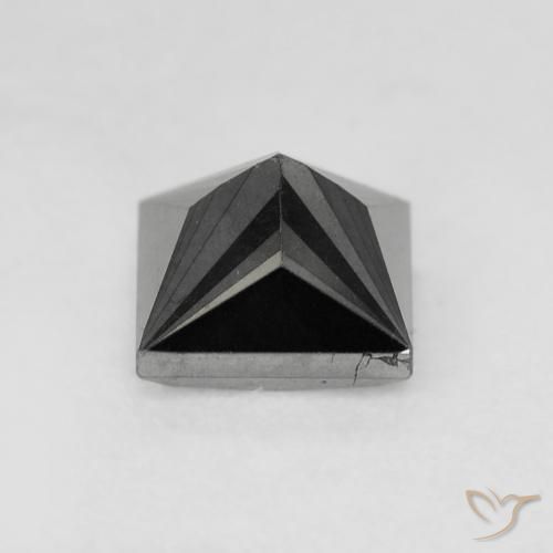 Diamant Noire naturelle Carré, 0.98 ct, Opaque
