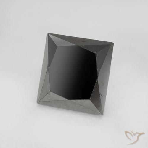 Diamant Noire naturelle Carré, 0.99 ct, Opaque