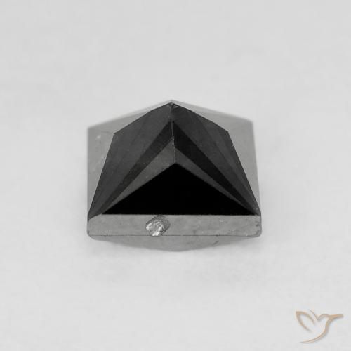Diamant Noire naturelle Carré, 0.99 ct, Opaque