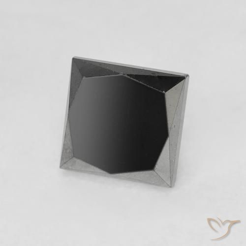 Diamant Noire naturelle Carré, 0.69 ct, Opaque