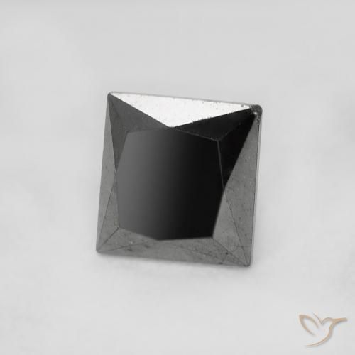Diamant Noire naturelle Carré, 1.04 ct, Opaque
