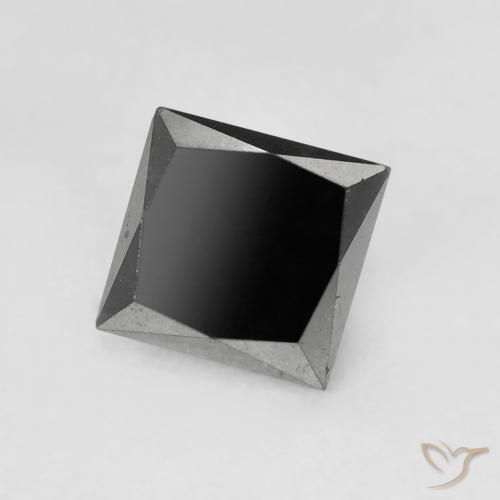 Diamant Noire naturelle Carré, 1.06 ct, Opaque
