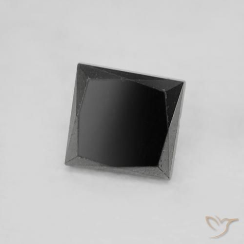 Diamant Noire naturelle Carré, 0.18 ct, Opaque