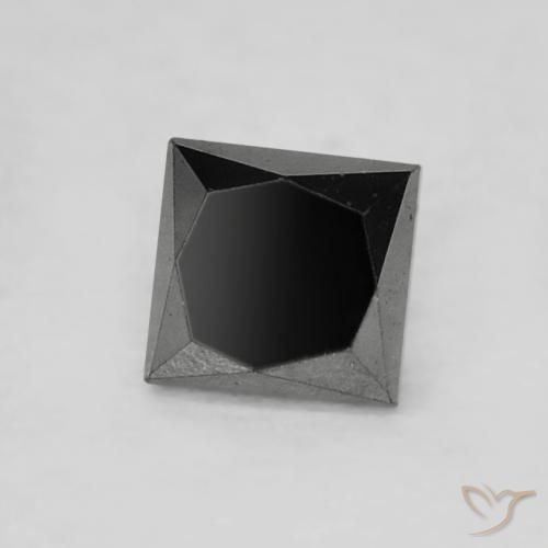 Diamant Noire naturelle Carré, 0.23 ct, Opaque