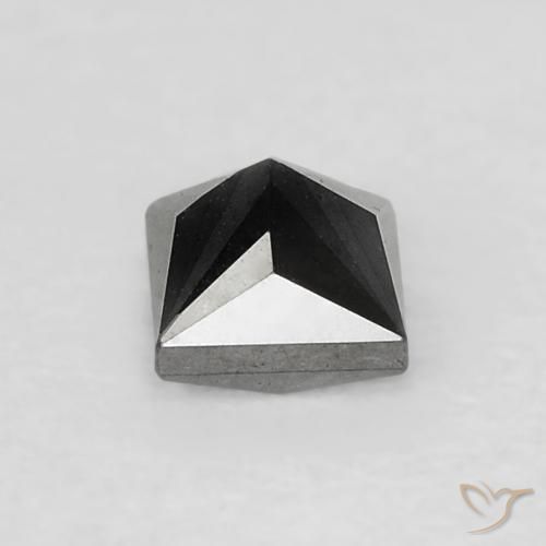 Diamant Noire naturelle Carré, 0.23 ct, Opaque