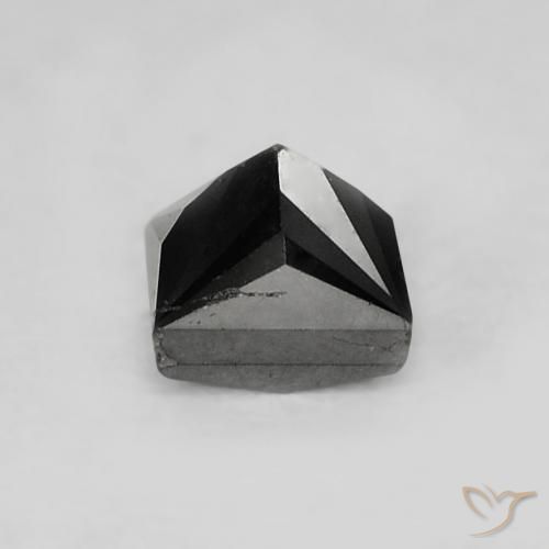Diamant Noire naturelle Carré, 0.32 ct, Opaque