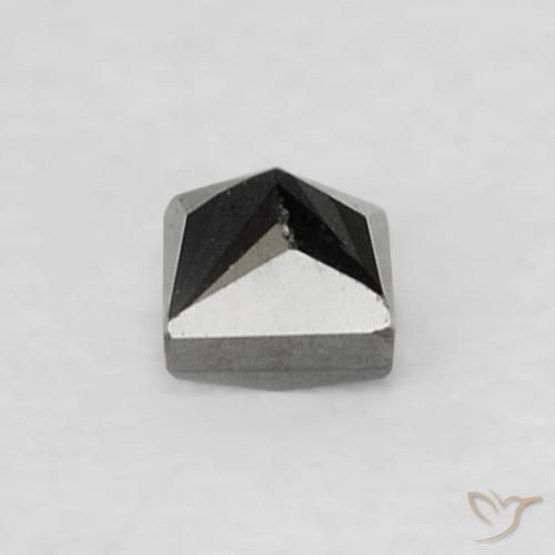 Diamant Noire naturelle Carré, 0.07 ct, Opaque