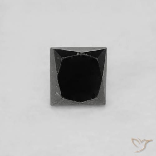 0.04ct Naturel Noire Diamant, Carré, Opaque