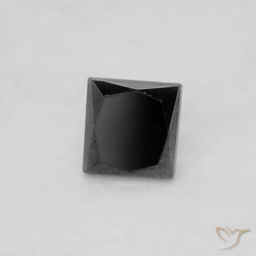 Diamant Noire naturelle Carré, 0.04 ct, Opaque