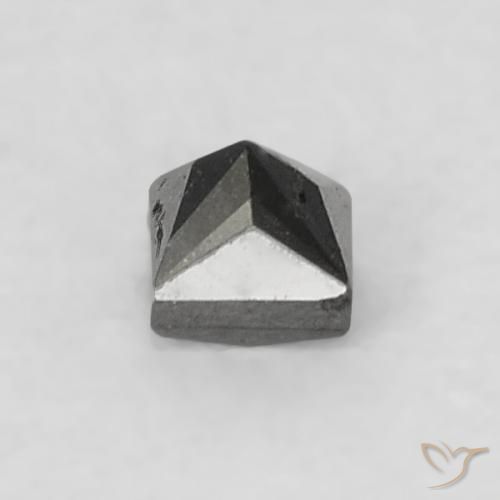 Diamant Noire naturelle Carré, 0.07 ct, Opaque