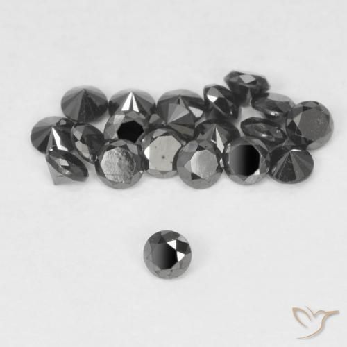 Diamant Noire naturelle Tour, 0.03 ct, Opaque
