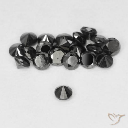 Diamant Noire naturelle Tour, 0.03 ct, Opaque