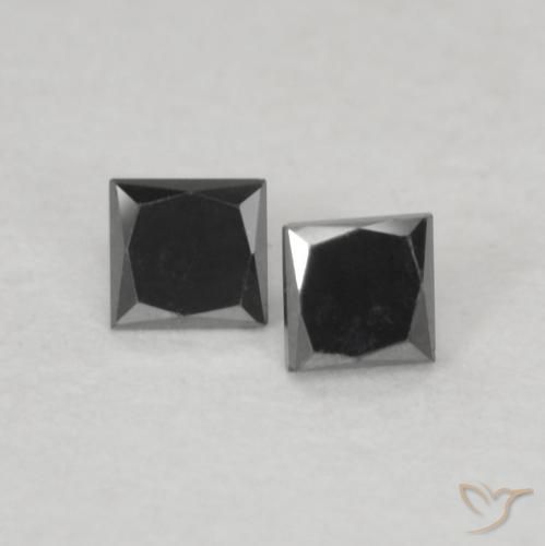 Shop natural 0.12ct Noire Diamant gems, Carré, from Inde at GemSelect. In stock, global shipping!