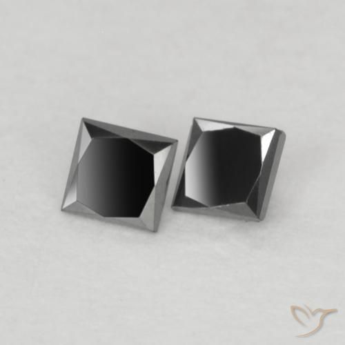 Shop natural 0.12ct Noire Diamant gems, Carré, from Inde at GemSelect. In stock, global shipping!