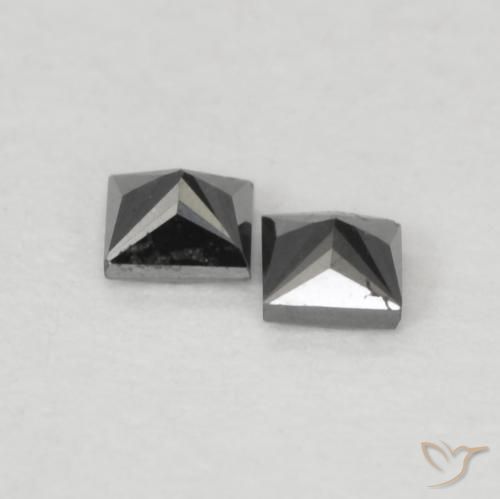Shop natural 0.12ct Noire Diamant gems, Carré, from Inde at GemSelect. In stock, global shipping!