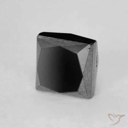 Diamant Noire naturelle Carré, 0.25 ct, Opaque