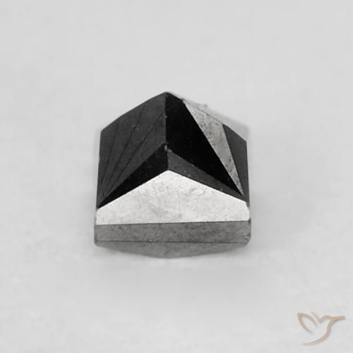 Diamant Noire naturelle Carré, 0.25 ct, Opaque